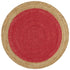 Round Jute Cherry Rug