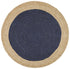 Round Jute Navy Rug