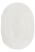 Manly White Oval Rug