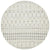 Monochrome Trellis Silver Round Rug