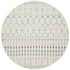 Monochrome Trellis Silver Round Rug