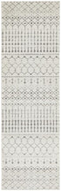 Monochrome Trellis Silver Runner Rug