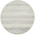 Monochrome Tribal Silver Round Rug