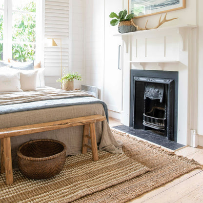 Osbourne stripe jute runner