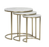 GlobeWest | Elle Round Marble Nest of Three Tables