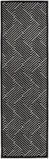 Miami Black & Gold Runner Rug